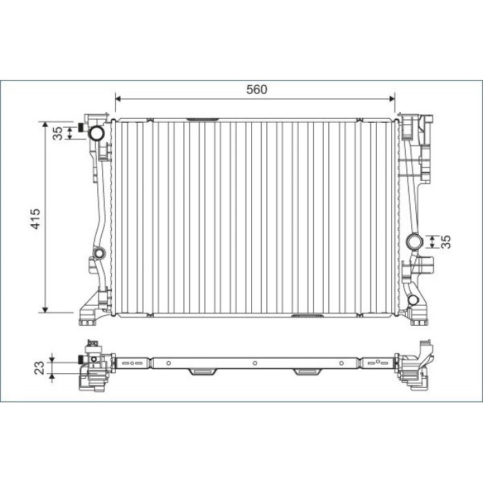 Valeo Motorkühler 701158 Valeo Motorkühler 701158