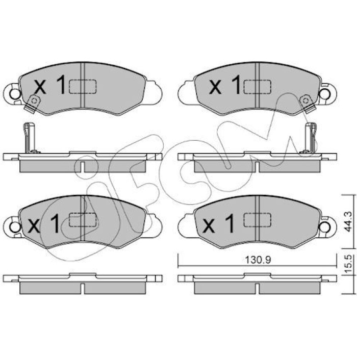 CIFAM Bremsbelagsatz, Scheibenbremse 822-418-0