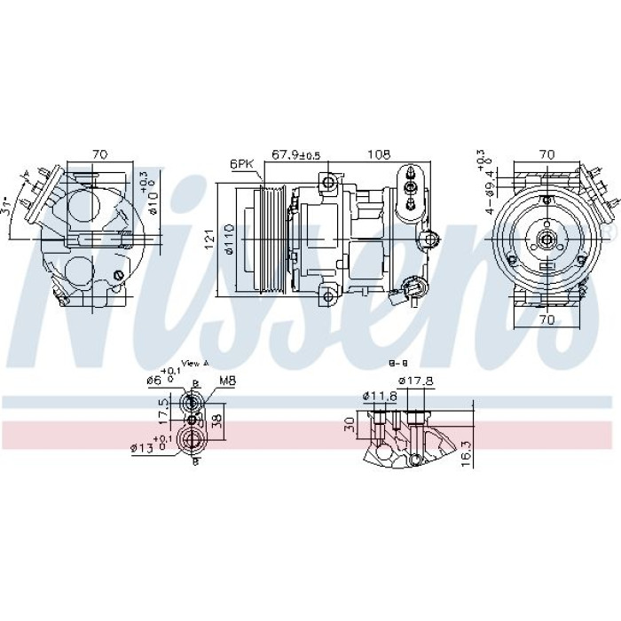 Nissens Klimakompressor PKW 890663 Nissens Klimakompressor PKW 890663