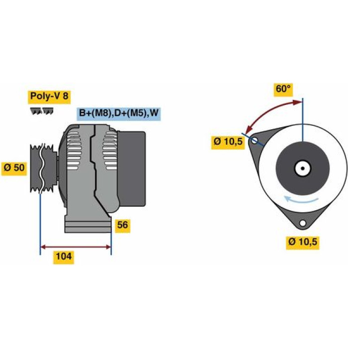 Bosch Generator 0124515191 Bosch Generator 0124515191
