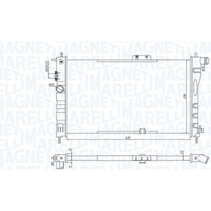 Magneti Marelli Motorkühler 350213199800 Magneti Marelli Motorkühler 350213199800