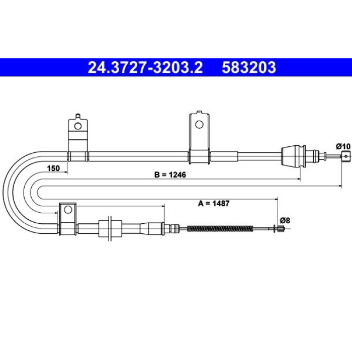 ATE Handbremsseil 24.3727-3203.2