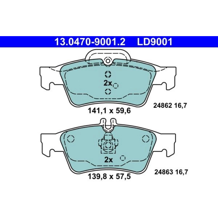 ATE Bremsbelagsatz 13.0470-9001.2 ATE Bremsbelagsatz 13.0470-9001.2
