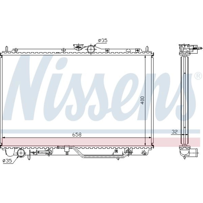 Nissens Wasserkühler PKW 62860A Nissens Wasserkühler PKW 62860A