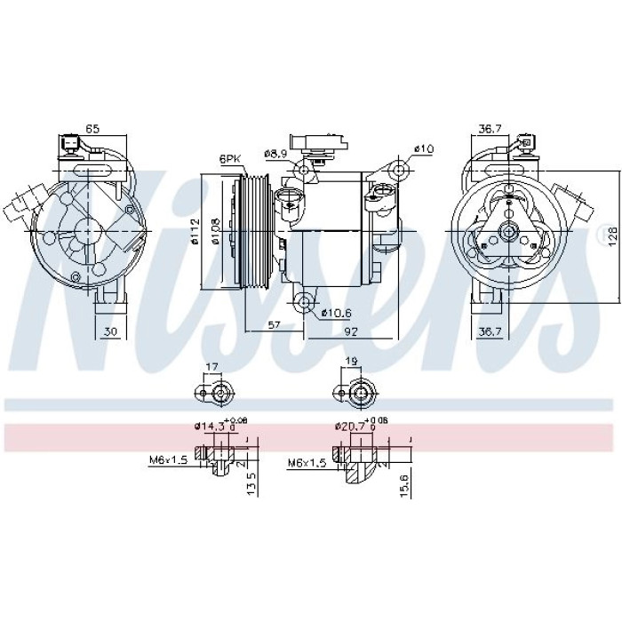 Nissens Klimakompressor PKW 890638 Nissens Klimakompressor PKW 890638