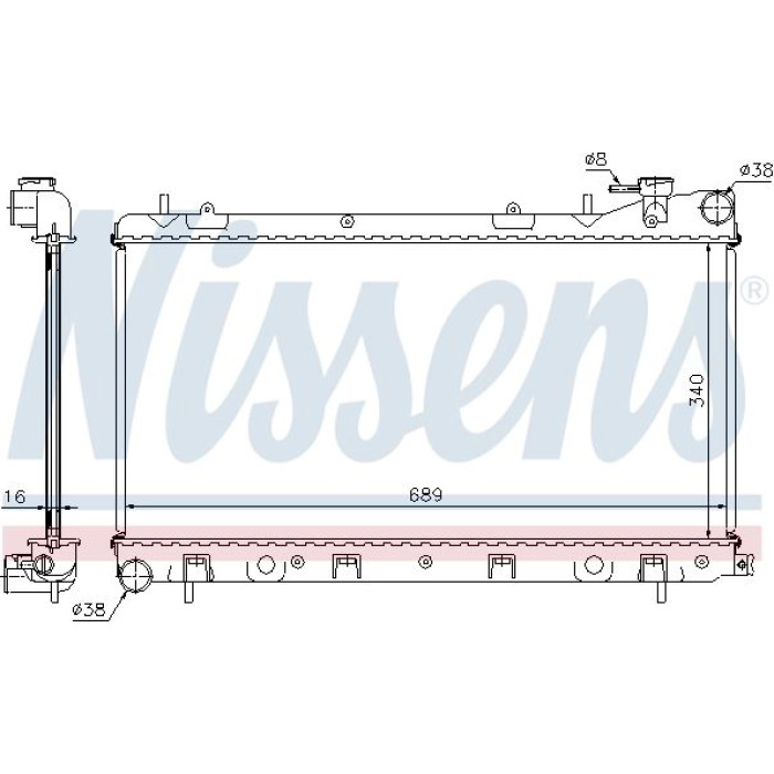 Nissens Wasserkühler PKW 67704A Nissens Wasserkühler PKW 67704A