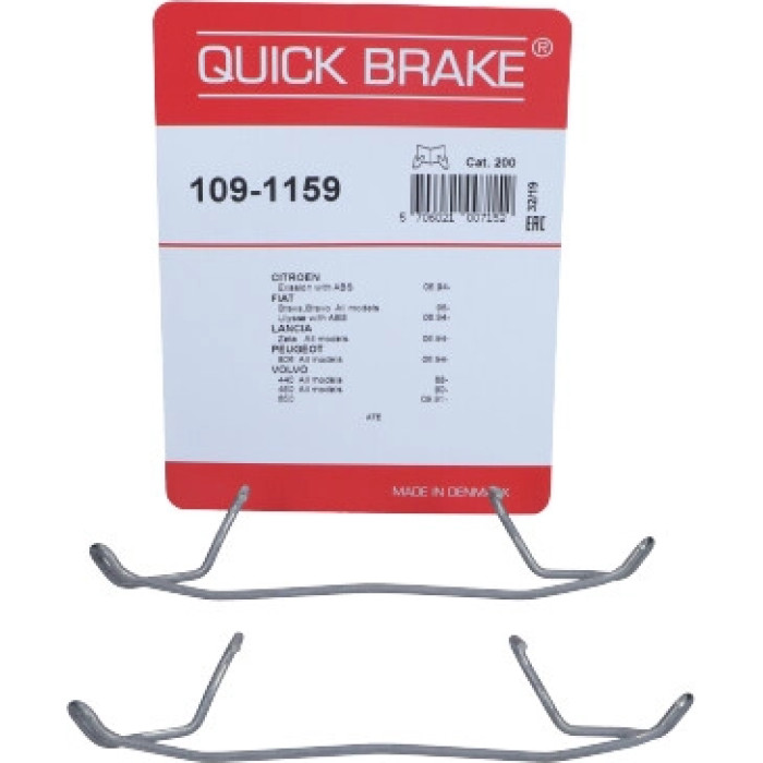 Quick Brake Montagesatz für Bremsbeläge 109-1159 Quick Brake Montagesatz für Bremsbeläge 109-1159