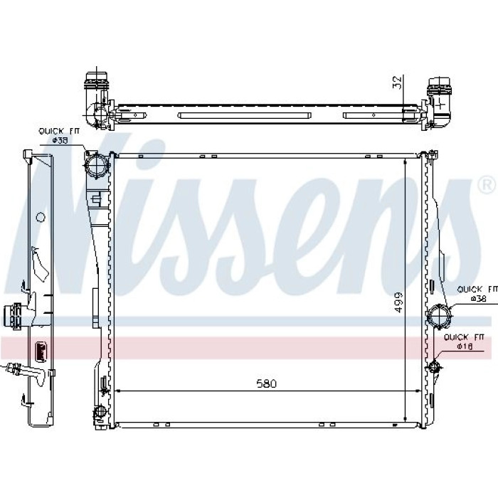 Nissens Wasserkühler PKW 60807 Nissens Wasserkühler PKW 60807