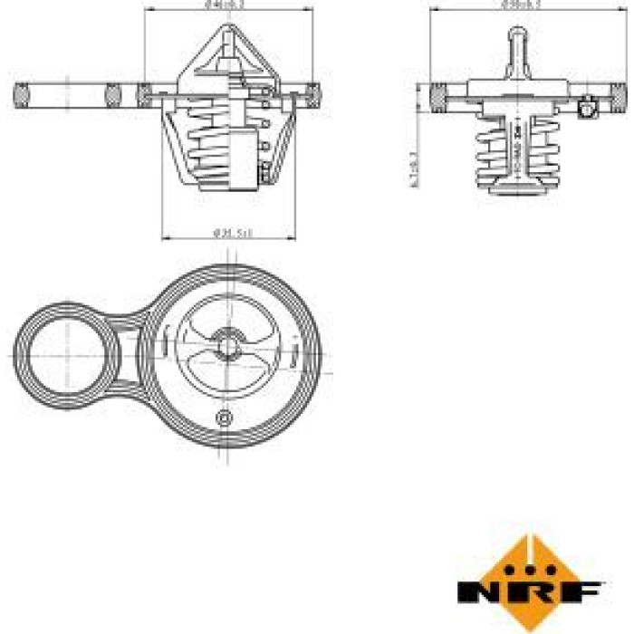 NRF Kühlmittelthermostat 725094 NRF Kühlmittelthermostat 725094