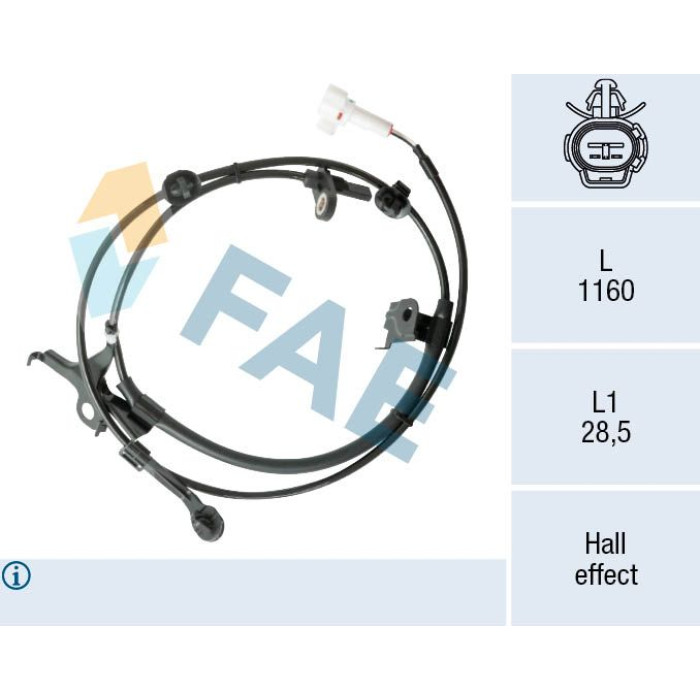 FAE Sensor, Raddrehzahl 78572 FAE Sensor, Raddrehzahl 78572