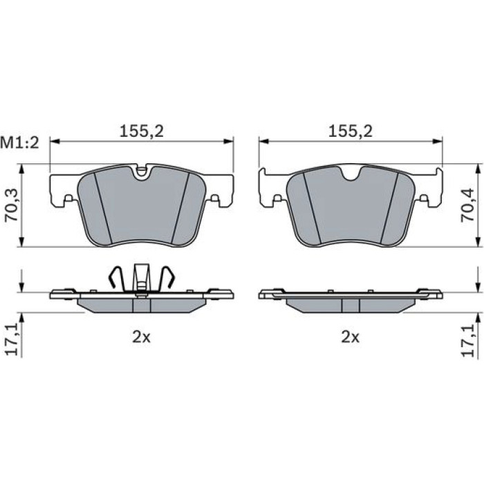 Bosch Bremsbelagsatz 0 986 424 860 Bosch Bremsbelagsatz 0 986 424 860