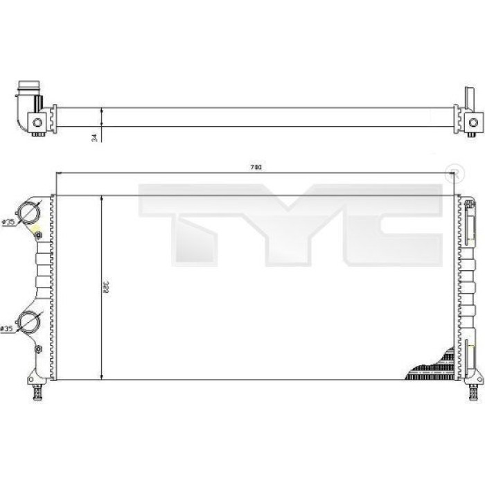 TYC Motorkühler 709-0015-R TYC Motorkühler 709-0015-R