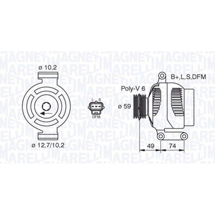 Magneti Marelli Lichtmaschine 063380004010 Magneti Marelli Lichtmaschine 063380004010
