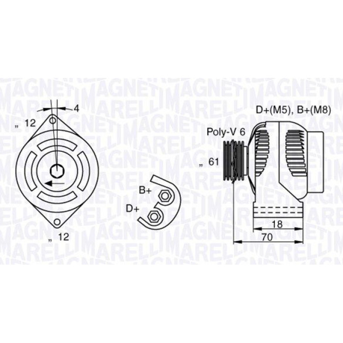 Magneti Marelli Lichtmaschine 063377032010 Magneti Marelli Lichtmaschine 063377032010