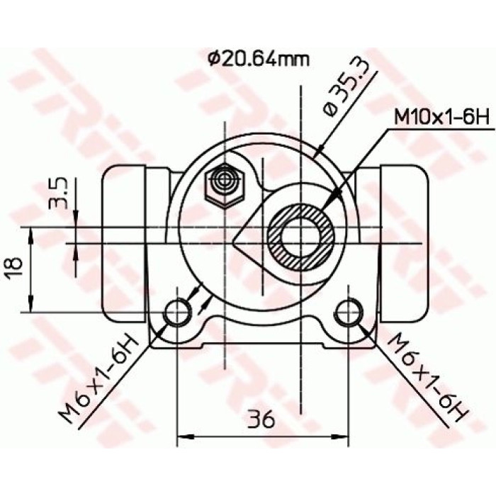 TRW Radbremszylinder BWF161 TRW Radbremszylinder BWF161