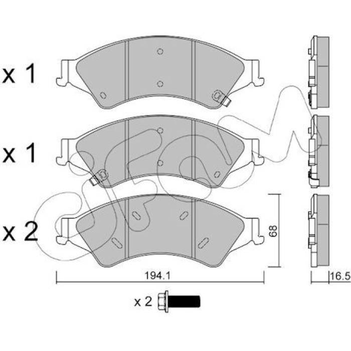 CIFAM Bremsbelagsatz, Scheibenbremse 822-971-0