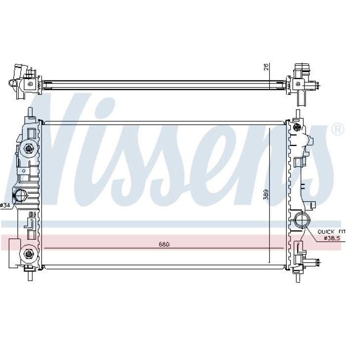 Nissens Wasserkühler PKW 630723 Nissens Wasserkühler PKW 630723