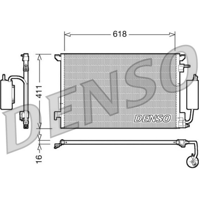 Denso Klimakondensator DCN20035