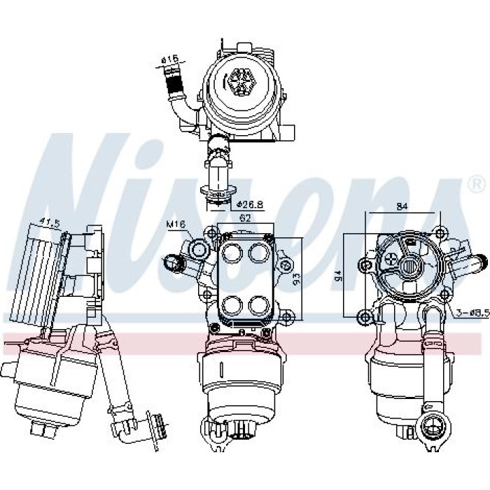 Nissens Ölkühler PKW 91340 Nissens Ölkühler PKW 91340
