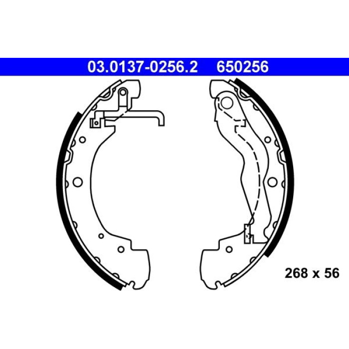 ATE Bremsbacken 03.0137-0256.2 ATE Bremsbacken 03.0137-0256.2