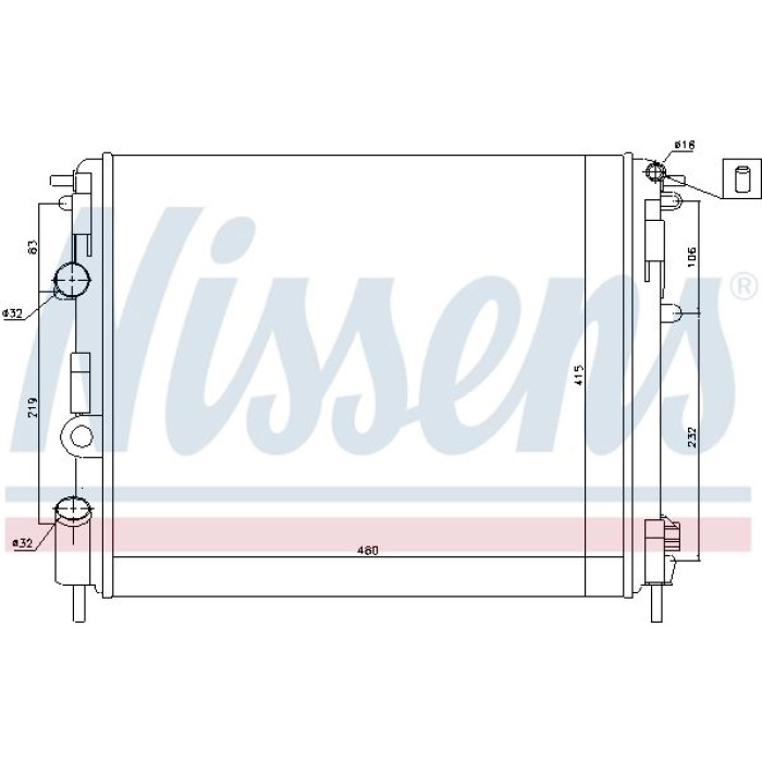 Nissens Wasserkühler PKW 638081 Nissens Wasserkühler PKW 638081