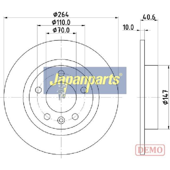Japanparts Bremsscheibe DP-0400C Japanparts Bremsscheibe DP-0400C