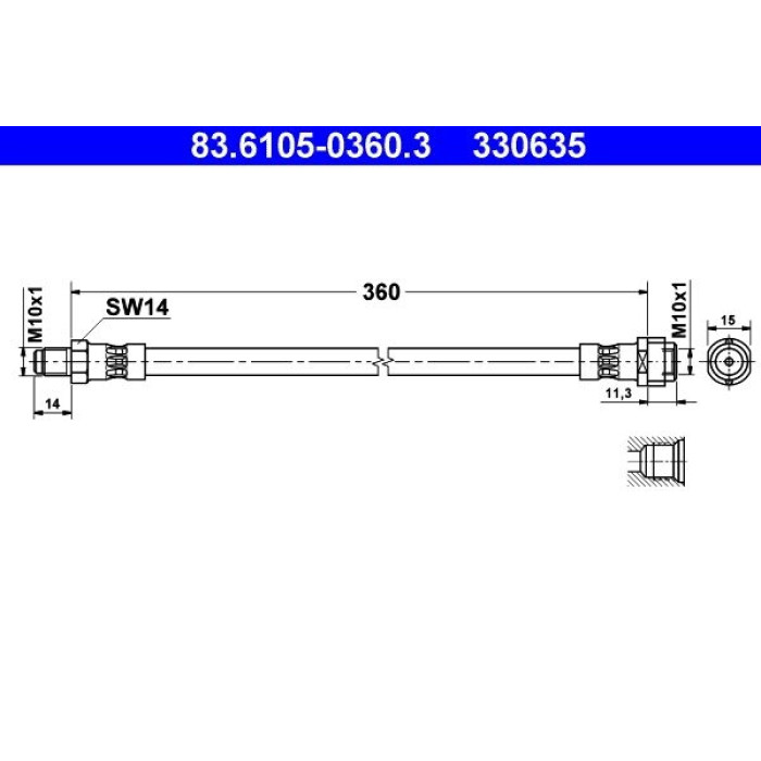 ATE Bremsschlauch 83.6105-0360.3