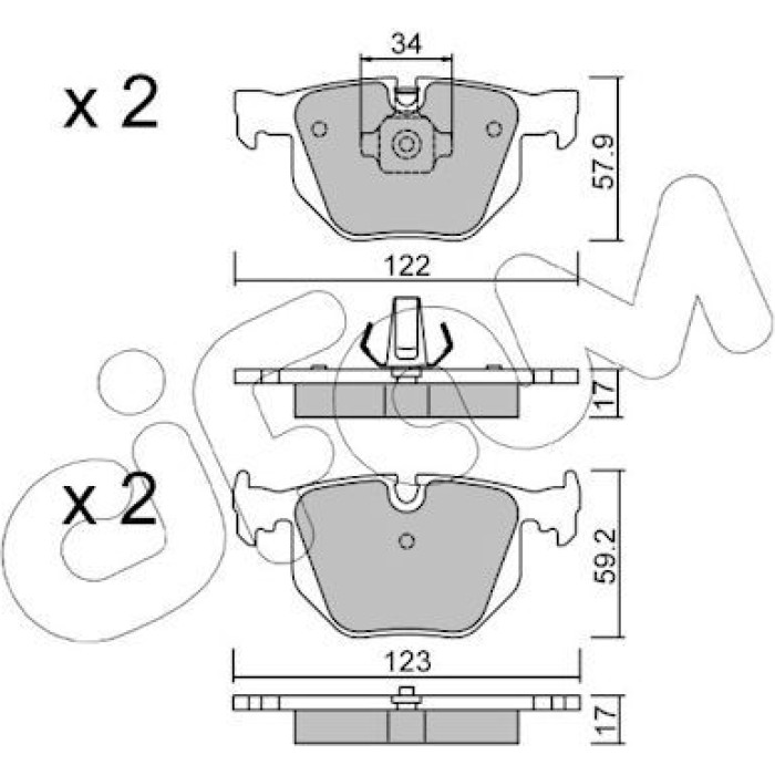 CIFAM Bremsbelagsatz, Scheibenbremse 822-561-0 CIFAM Bremsbelagsatz, Scheibenbremse 822-561-0