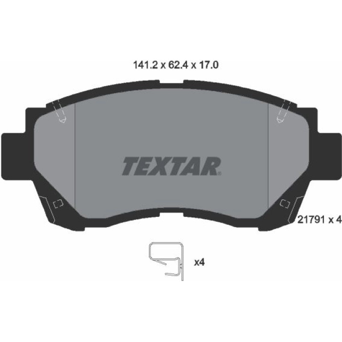 2179101 Textar Bremsbelagsatz 2179101 2179101 Textar Bremsbelagsatz 2179101
