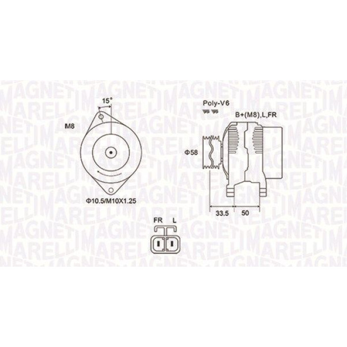 Magneti Marelli Lichtmaschine 063732020010 Magneti Marelli Lichtmaschine 063732020010