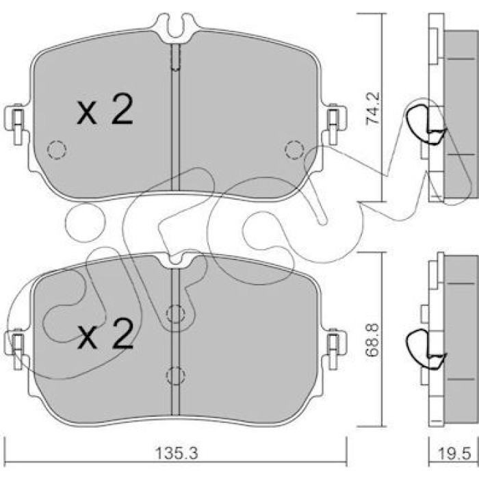 CIFAM Bremsbelagsatz, Scheibenbremse 822-1268-0