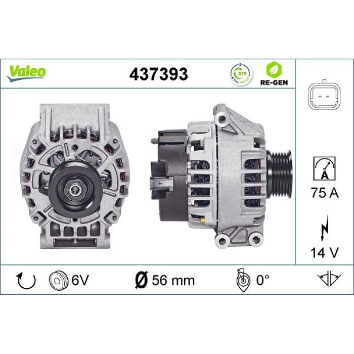 Valeo Lichtmaschine 437393 Valeo Lichtmaschine 437393