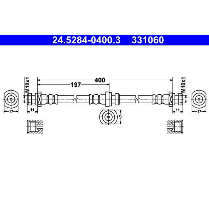 ATE Bremsschlauch 24.5284-0400.3 ATE Bremsschlauch 24.5284-0400.3
