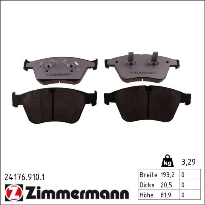 ZIMMERMANN Bremsbeläge 24176.910.1 ZIMMERMANN Bremsbeläge 24176.910.1