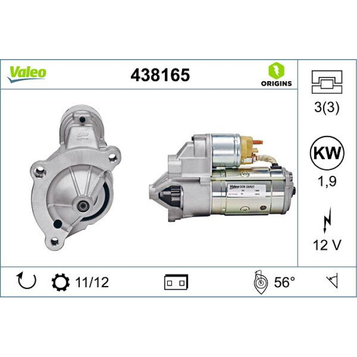 438165 Valeo Anlasser 438165 438165 Valeo Anlasser 438165