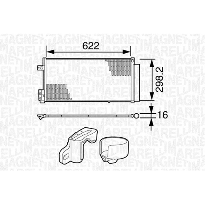 Magneti Marelli Klimakondensator 350203226000 Magneti Marelli Klimakondensator 350203226000