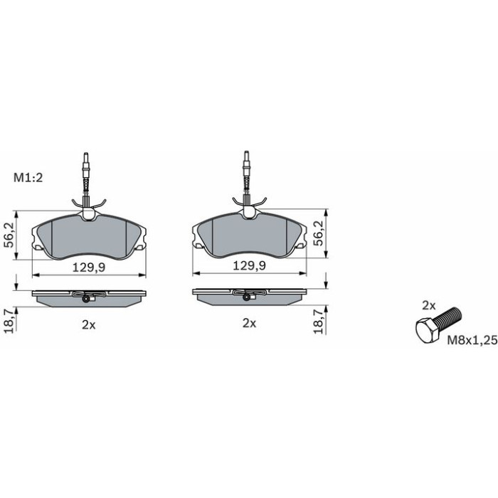 Bosch Bremsbelagsatz 0 986 424 414 Bosch Bremsbelagsatz 0 986 424 414
