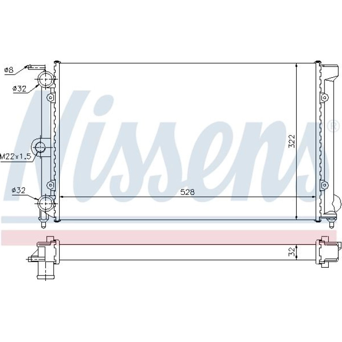 Nissens Wasserkühler PKW 651111 Nissens Wasserkühler PKW 651111