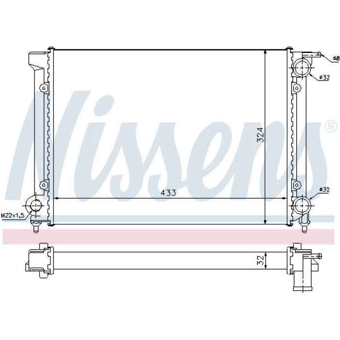 Nissens Wasserkühler PKW 651811 Nissens Wasserkühler PKW 651811