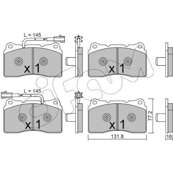 CIFAM Bremsbelagsatz, Scheibenbremse 822-288-6 CIFAM Bremsbelagsatz, Scheibenbremse 822-288-6
