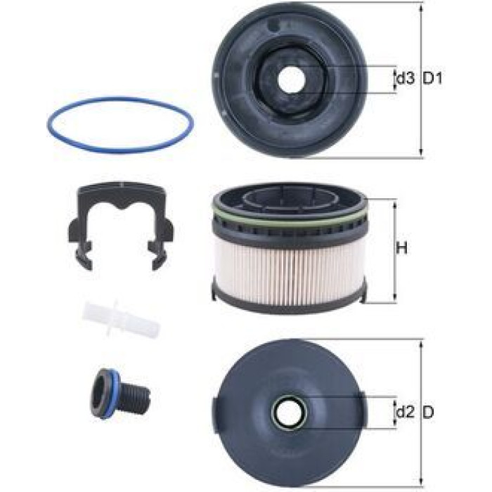 MAHLE Kraftstofffilter KX 568KIT MAHLE Kraftstofffilter KX 568KIT