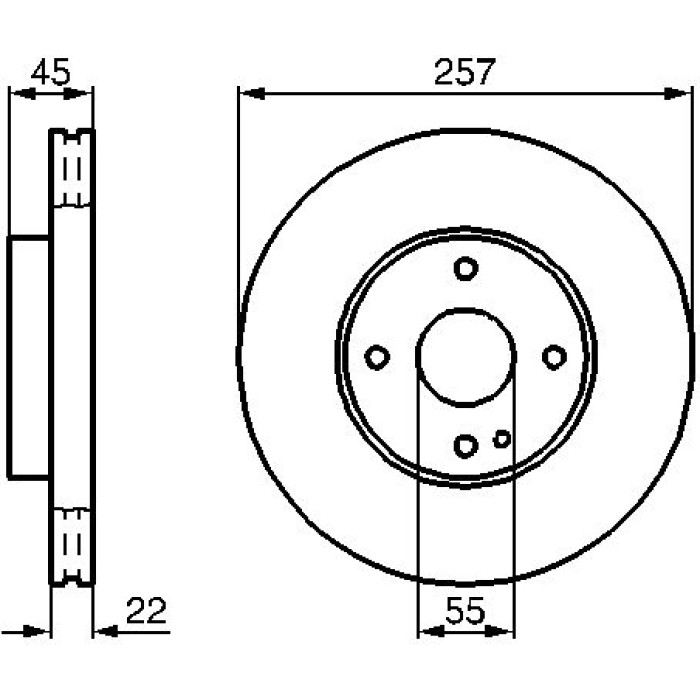 Bosch Bremsscheibe Vorderachse 0 986 478 638