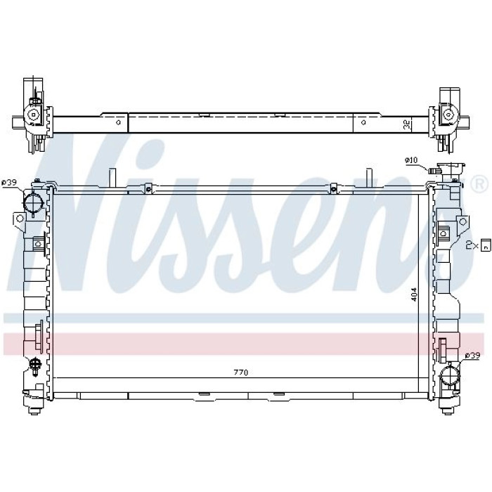 Nissens Wasserkühler PKW 61025 Nissens Wasserkühler PKW 61025