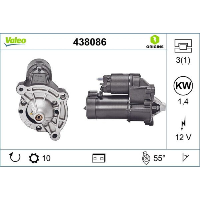 Valeo Anlasser 438086 Valeo Anlasser 438086