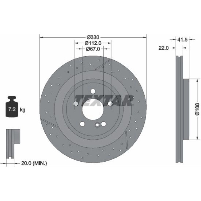 Textar Bremsscheibe 92290605