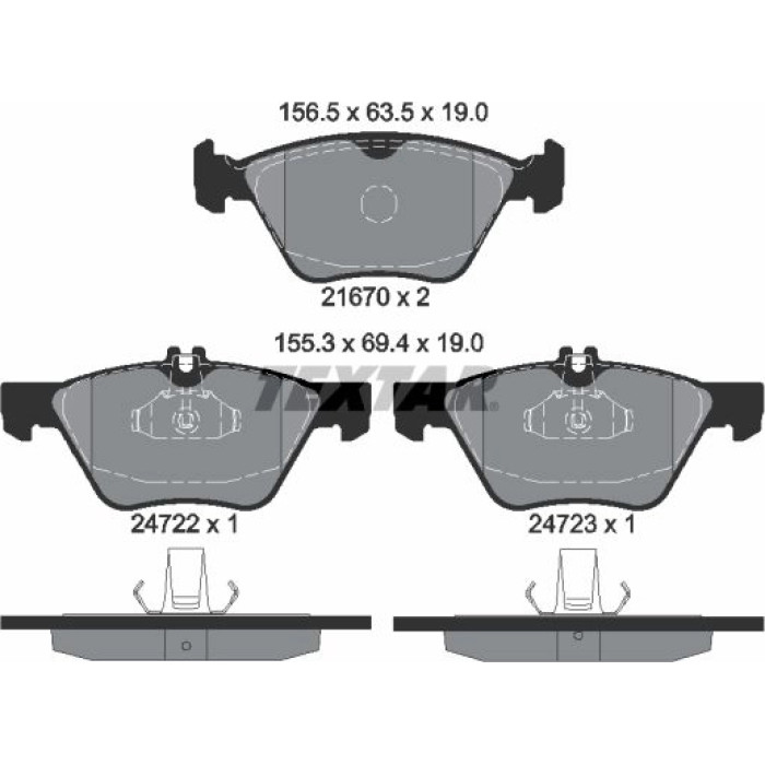 Textar Bremsbelagsatz 2472281 – ePad Textar Bremsbelagsatz 2472281 – ePad