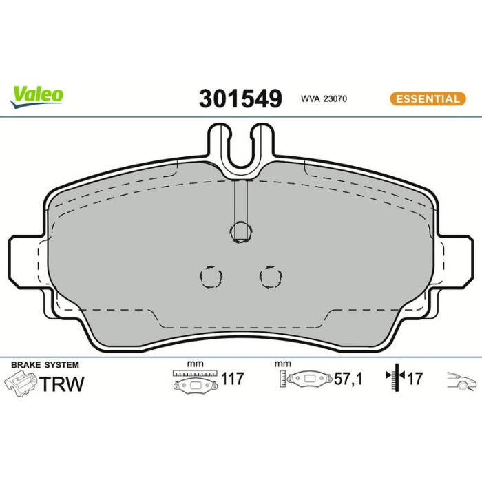 Valeo Bremsbelagsatz 301549