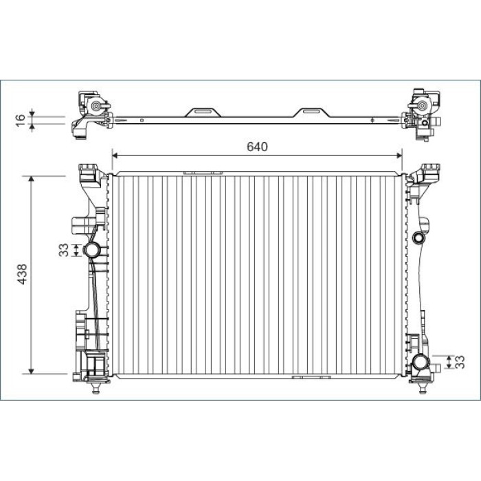 Valeo Motorkühler 701133 Valeo Motorkühler 701133