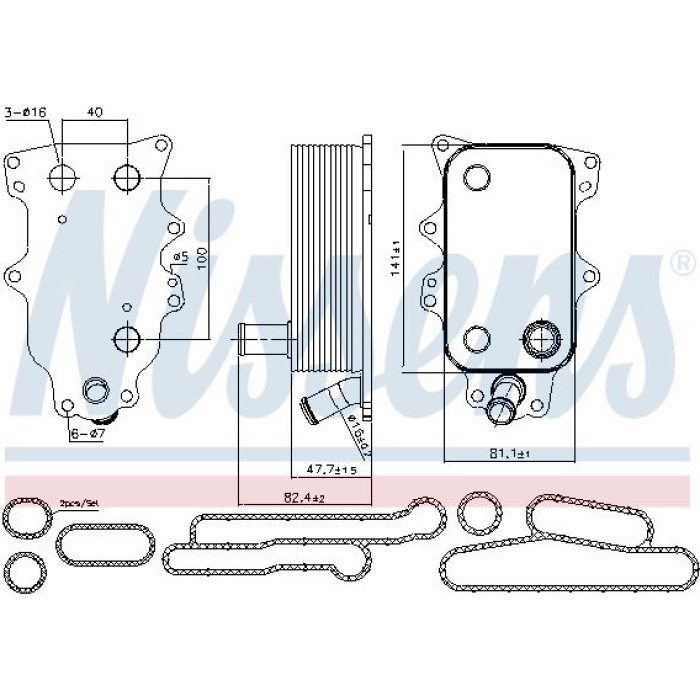 Nissens Ölkühler PKW 90737 Nissens Ölkühler PKW 90737