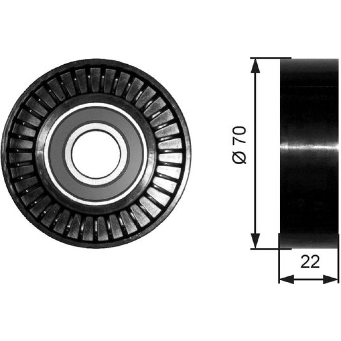 Gates Führungsrolle T36252 Gates Führungsrolle T36252